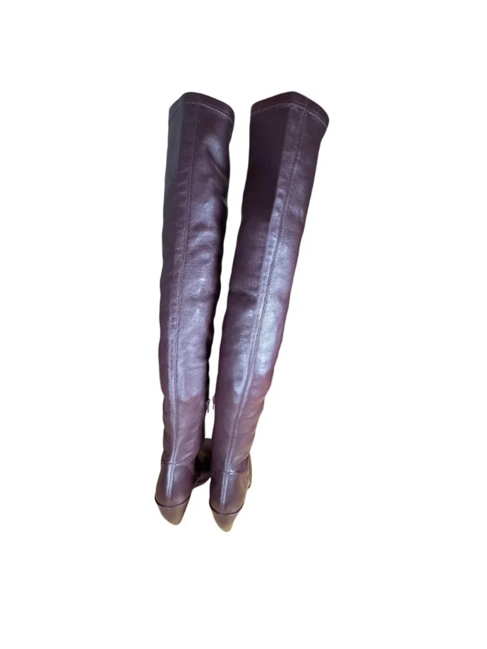 Khaite Morgan Over The Knee Boots Deep Wine Maroon Red Size 41